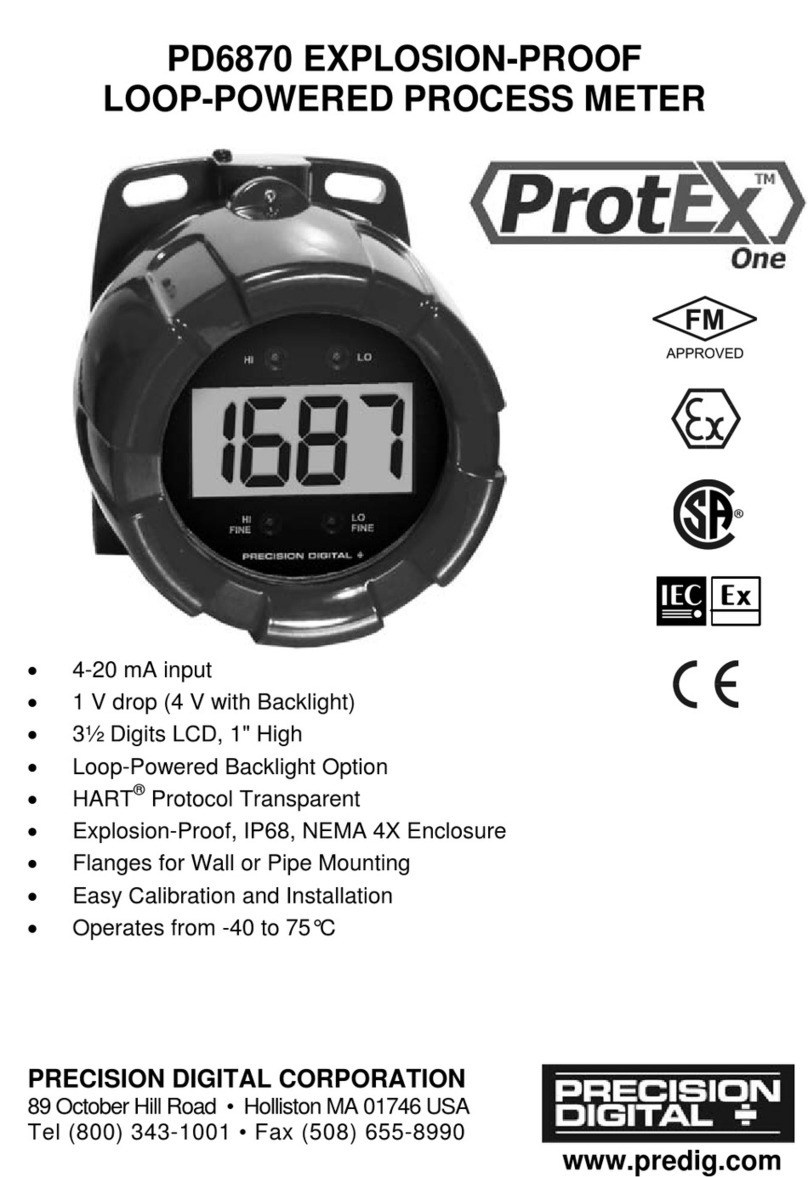Precision Digital Corporation ProtEx One PD6870 manual