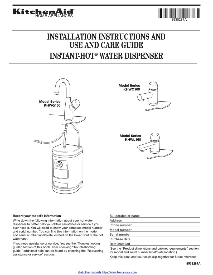 KitchenAid INSTANT-HOT KHWC160 User manual