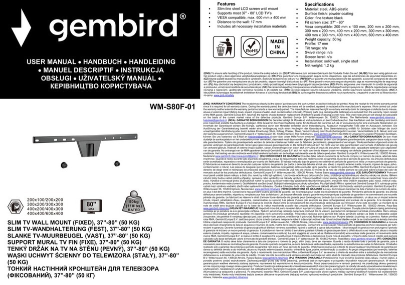 Gembird WM-S80F-01 User manual
