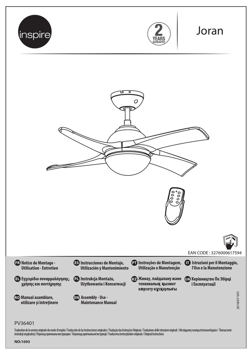 Inspire Joran PV36401 Assembly, Use, Maintenance Manual