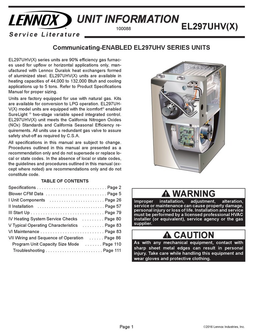 Lennox EL297UH045XV36B Unit information