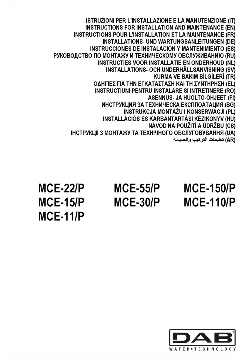 DAB PUMPS MCE-22/P Operating and maintenance manual