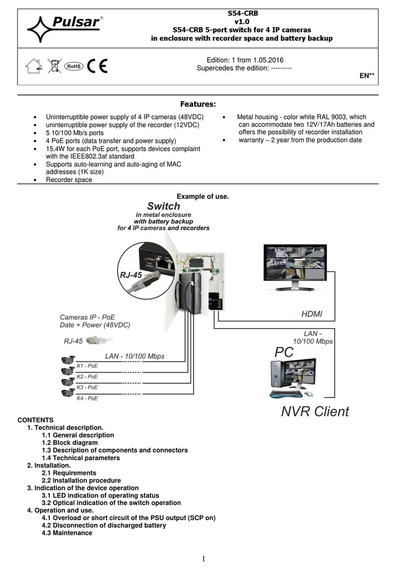 Pulsar S54-CRB User manual Pulsar S54-CRB User manual