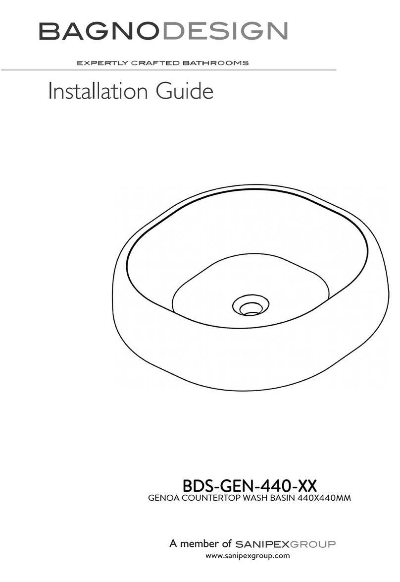 Sanipex BAGNODESIGN BDS-GEN-440 Series Instruction guide
