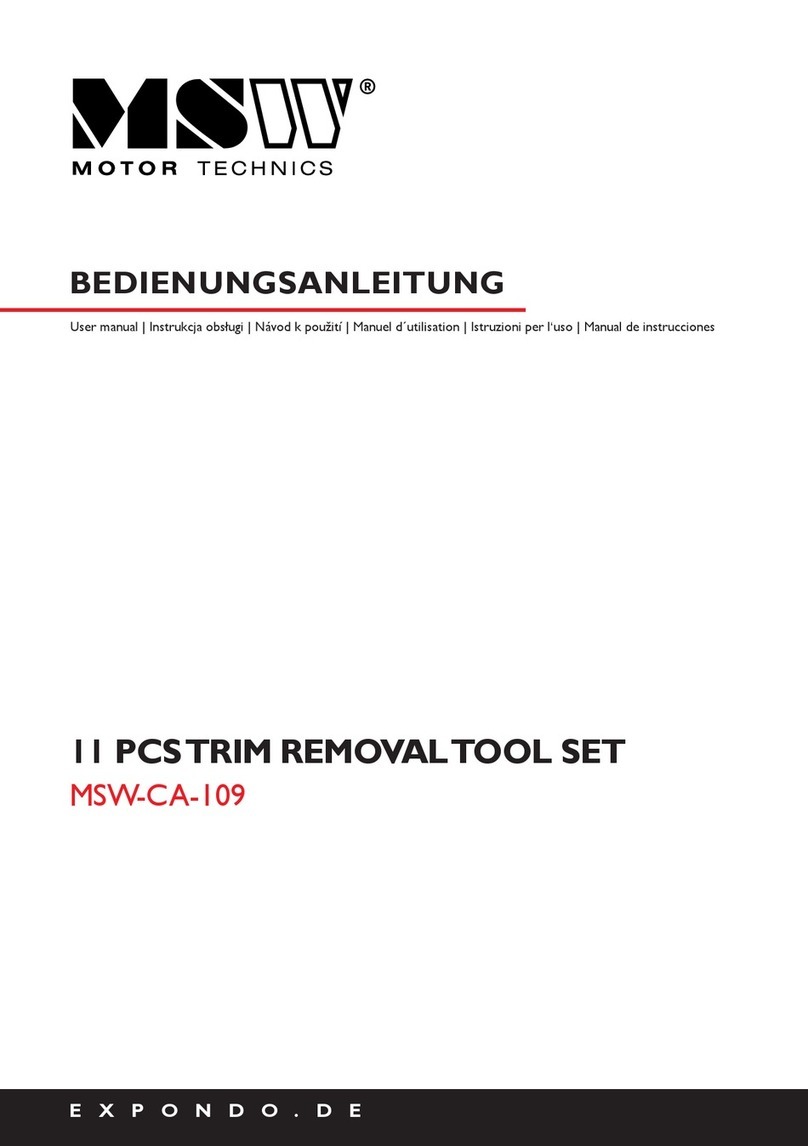 MSW Motor Technics MSW-CA-109 user manual