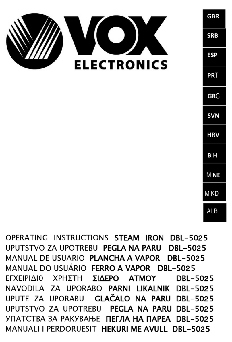 VOX electronics DBL-5025 operating instructions