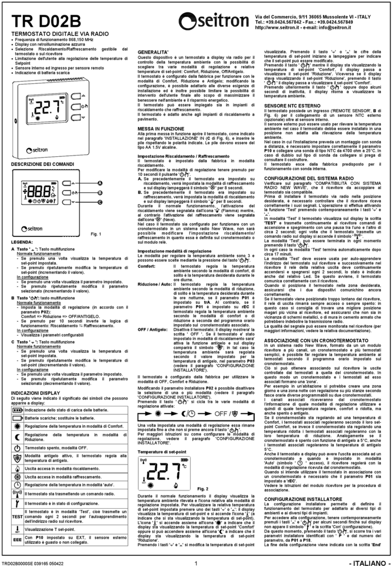 Seitron T RD02B manual