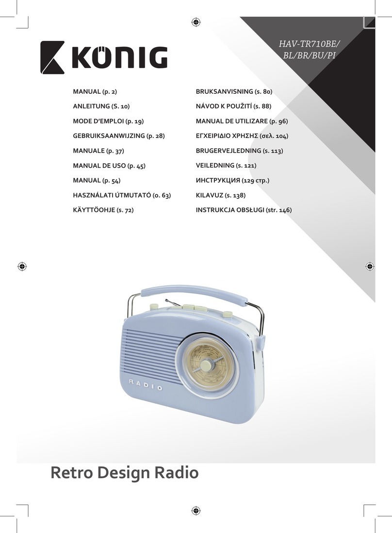 König HAV-TR710BE manual