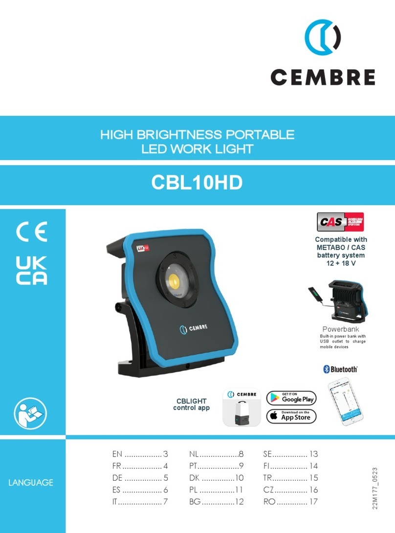 Cembre CBL10HD Translation of the original instructions