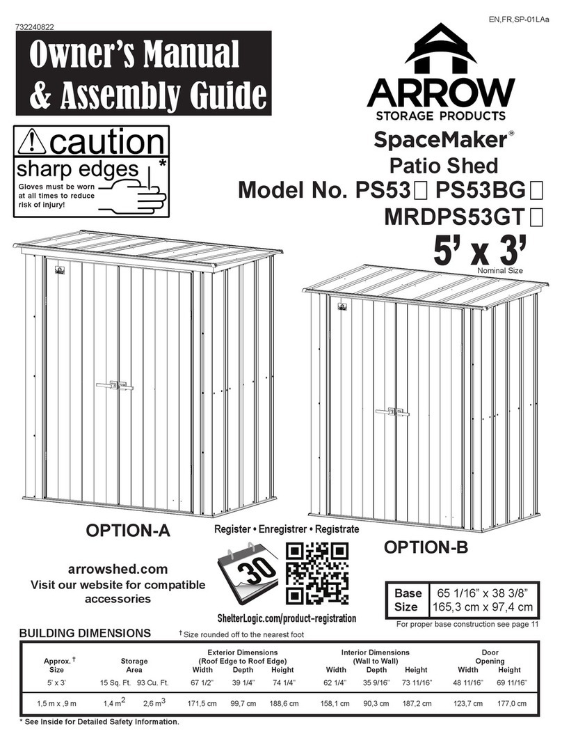 Arrow Storage Products SpaceMaker MRDPS53GT Instructions for use Arrow Storage Products SpaceMaker MRDPS53GT Instructions for use