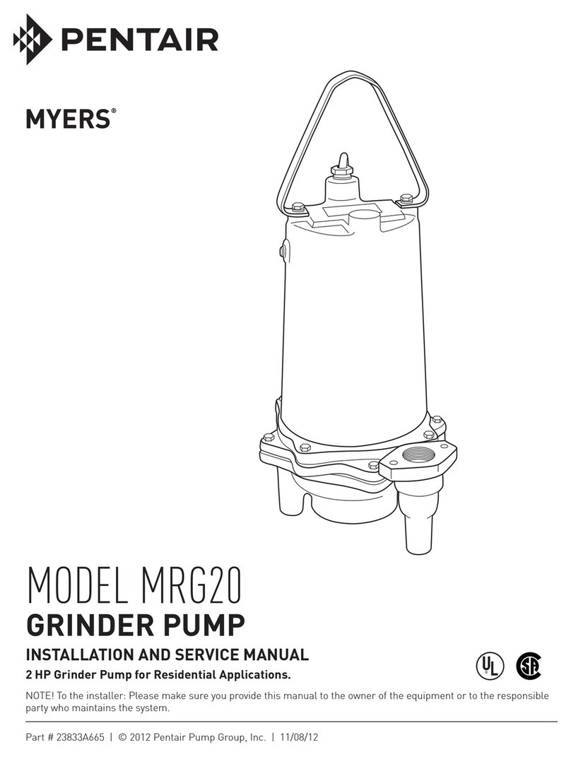 Pentair Myers MRG20 Manual