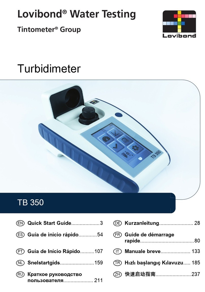 Tintometer Lovibond TB 350 quick start guide
