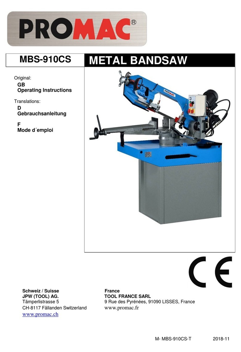 Promac MBS-910CS operating instructions