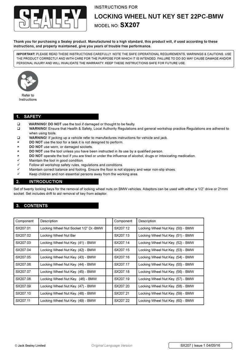 Sealey SX207 User manual