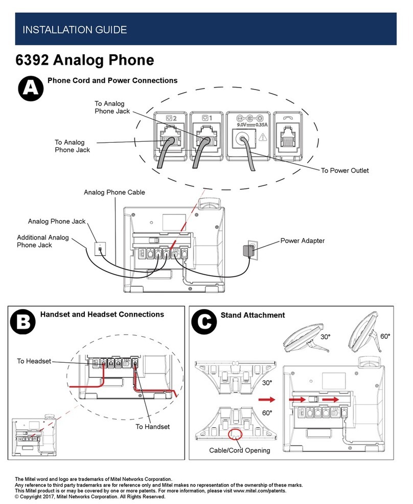 Mitel 6392 User manual
