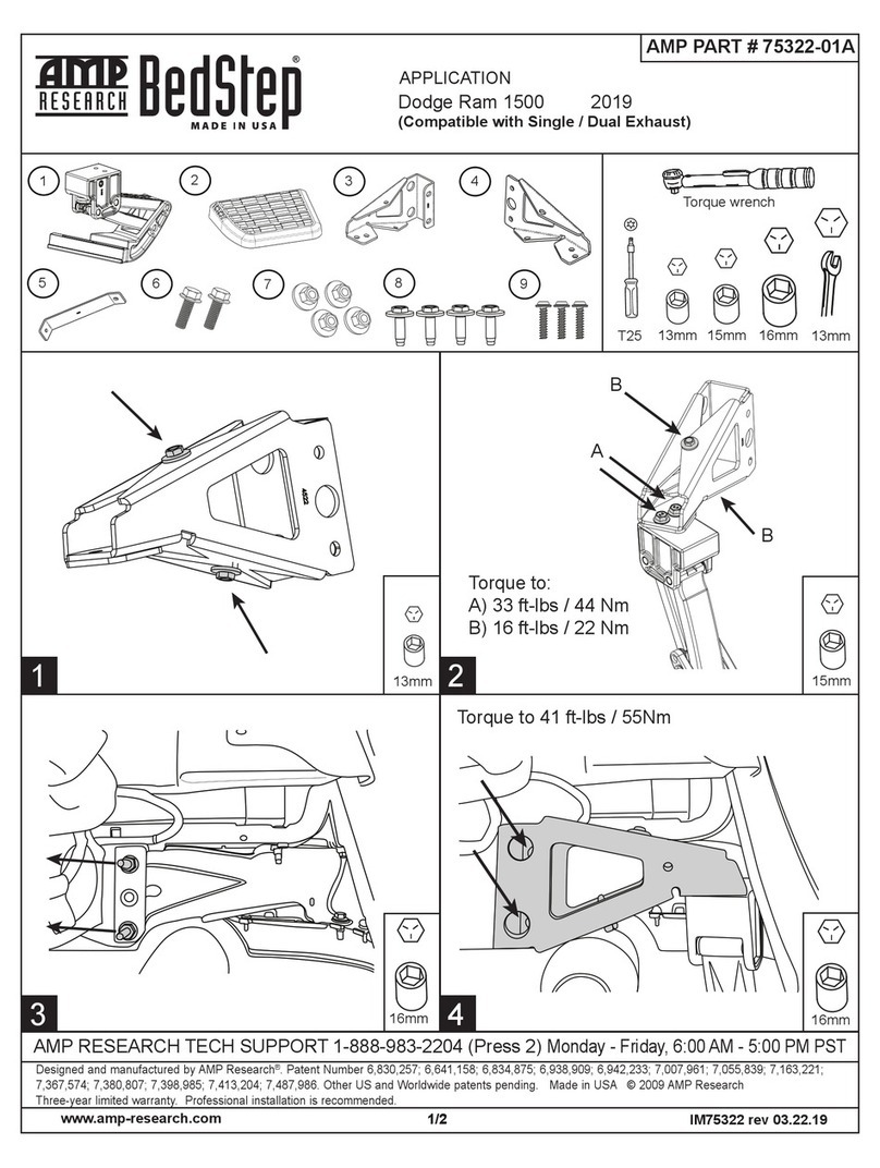 AMP Research BedStep 75322-01A manual