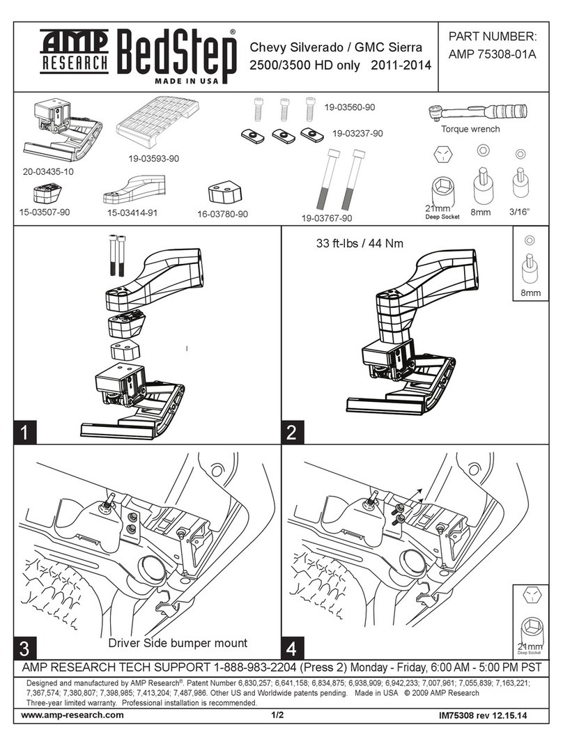 AMP Research BedStep AMP 75308-01A User manual