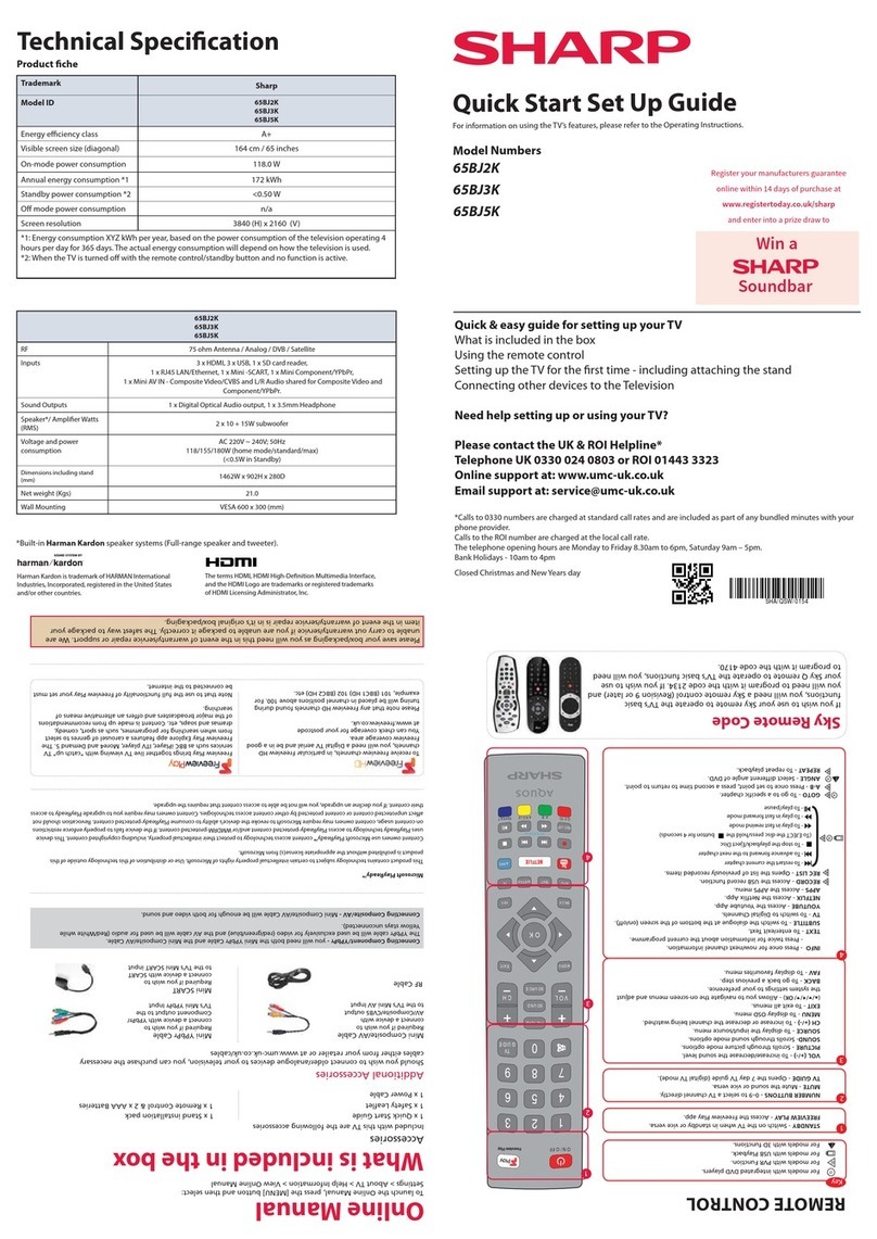 Sharp 65BJ2K Technical manual