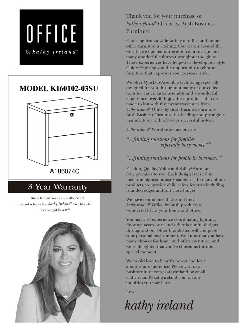 Kathy Ireland OFFICE KI60102-03SU Assembly instructions