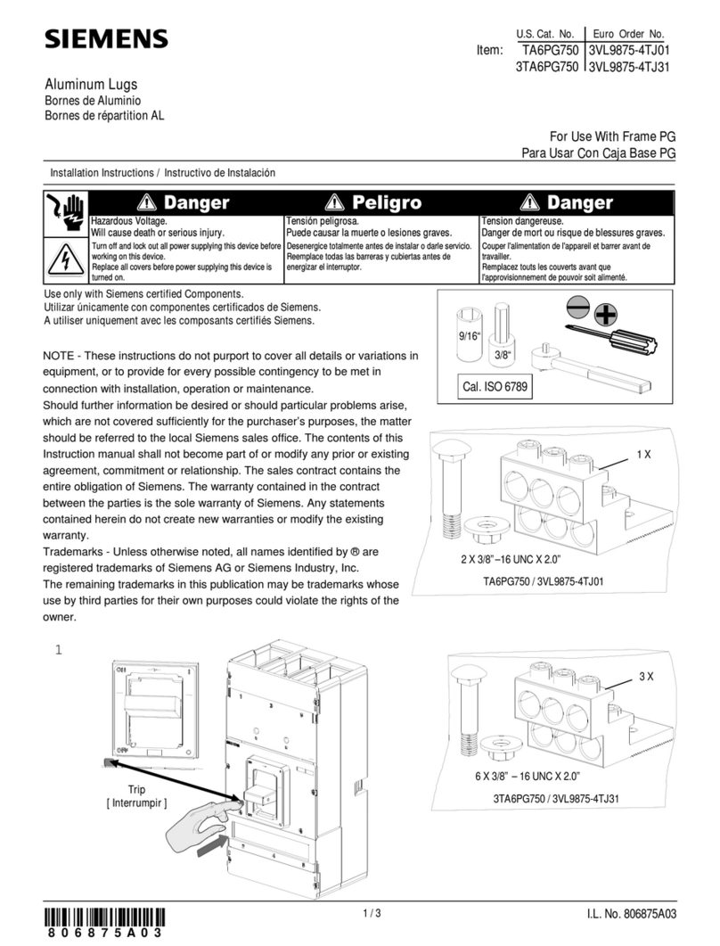 Siemens TA6PG750 User manual