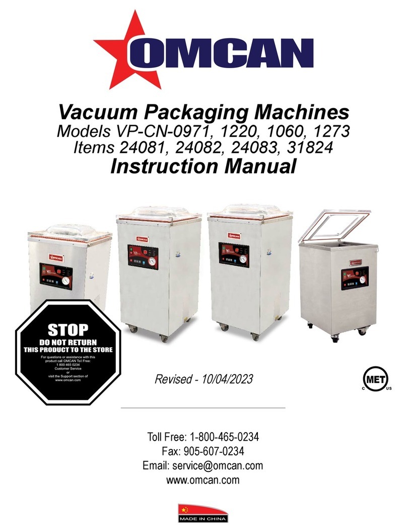 Omcan VP-CN-0971 User manual