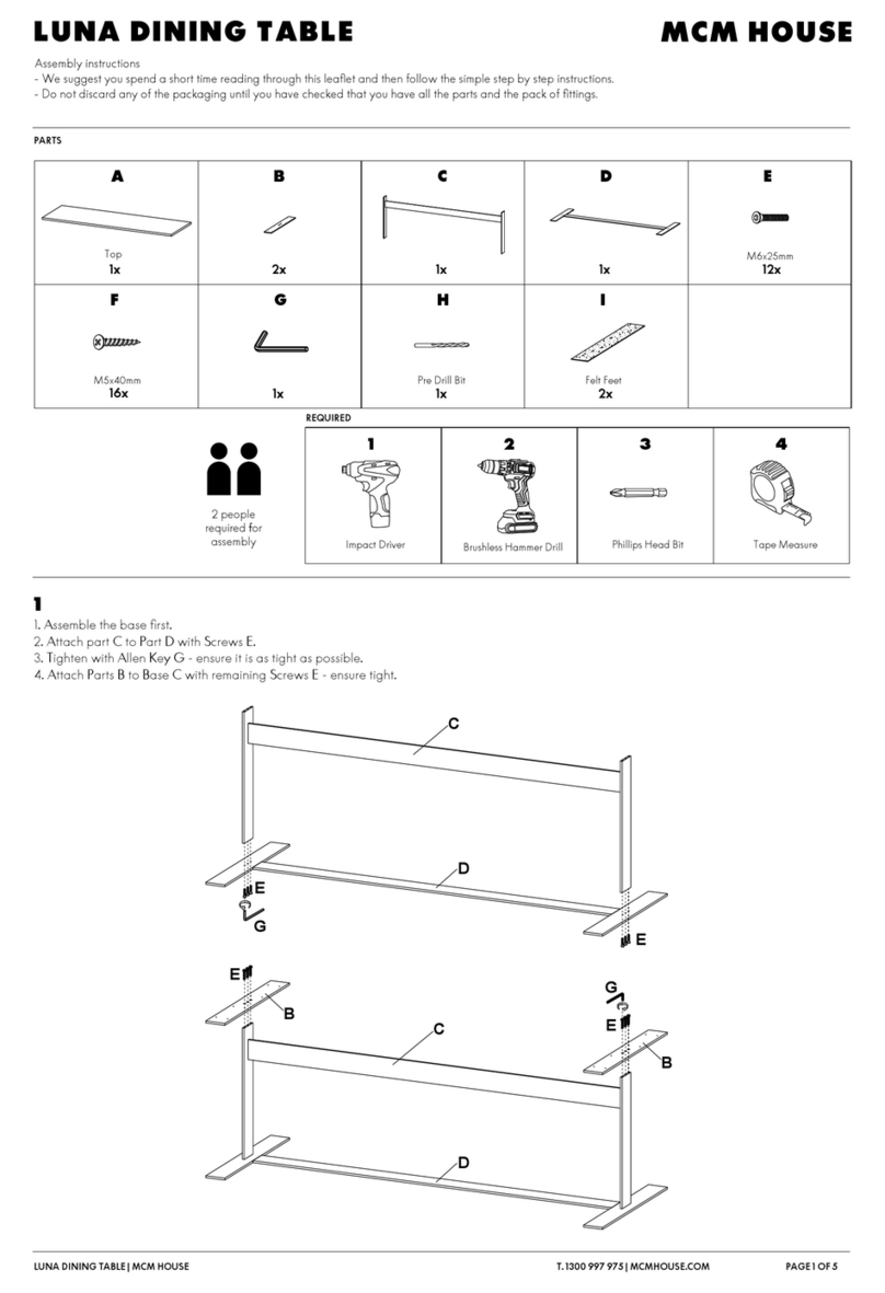 MCM HOUSE LUNA manual MCM HOUSE LUNA manual