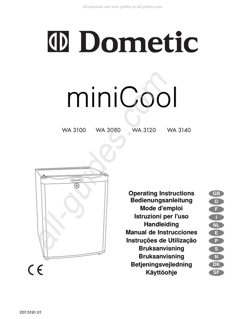 Dometic miniCool WA 3080 operating instructions