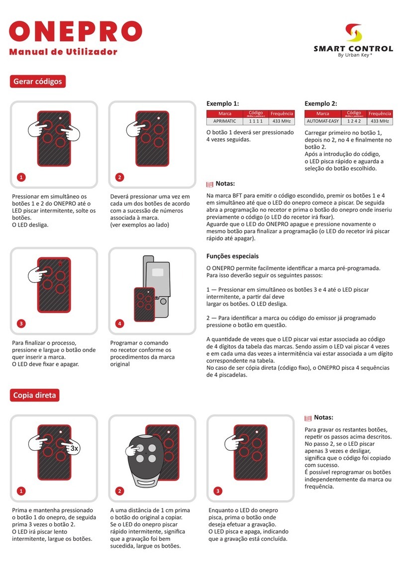 Urban Key SMART CONTROL ONEPRO user manual