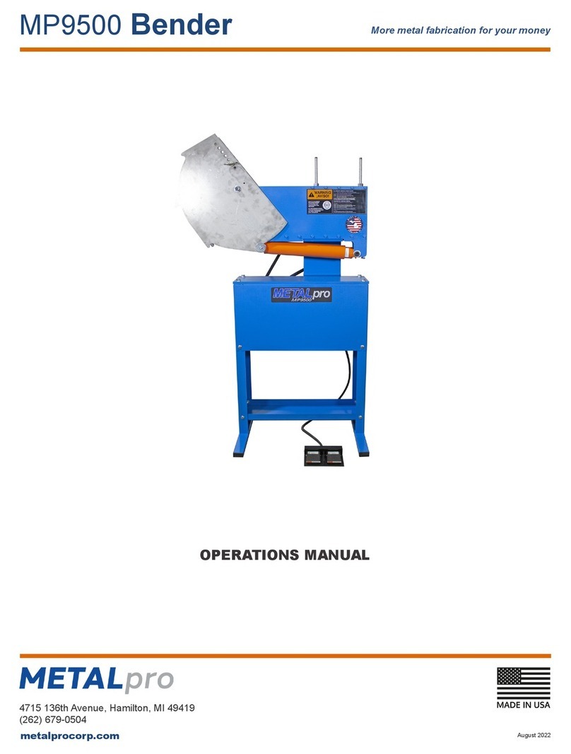 METALpro MP9500 Operation manual
