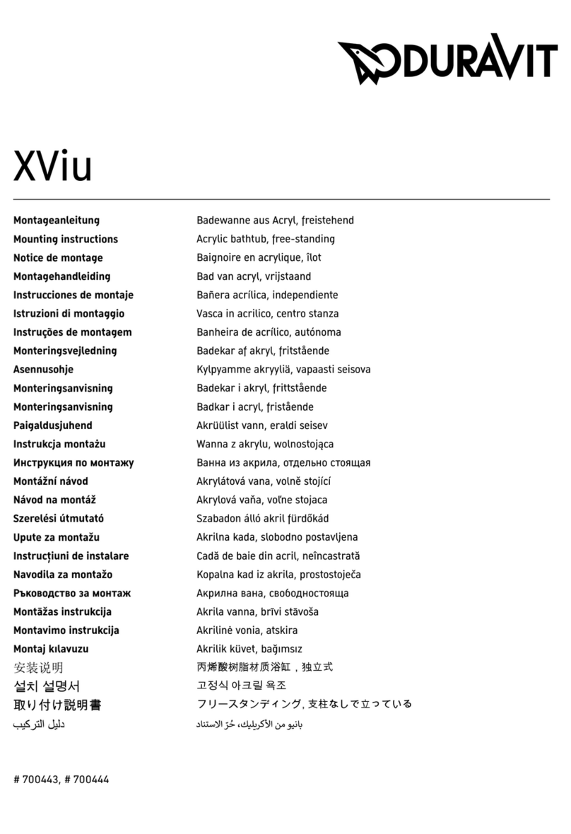 DURAVIT XViu 700443 Mounting instructions