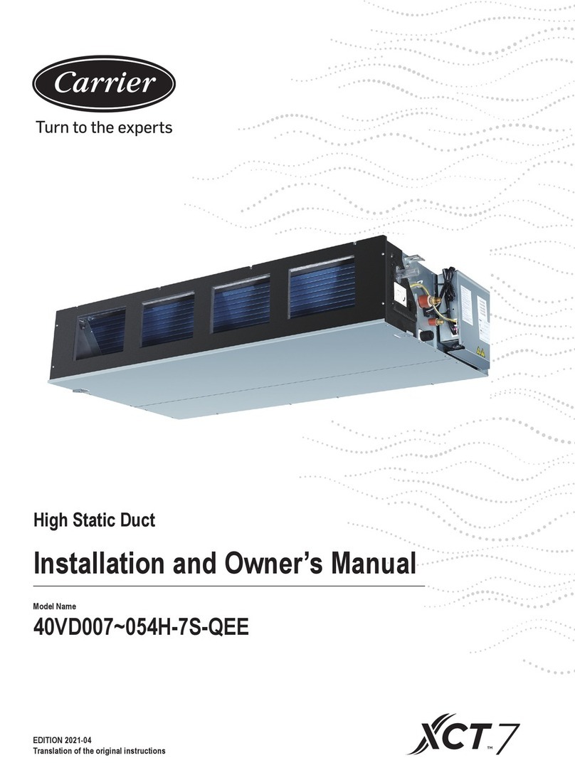 Carrier XCT 7 40VD H-7S Series Installation instructions