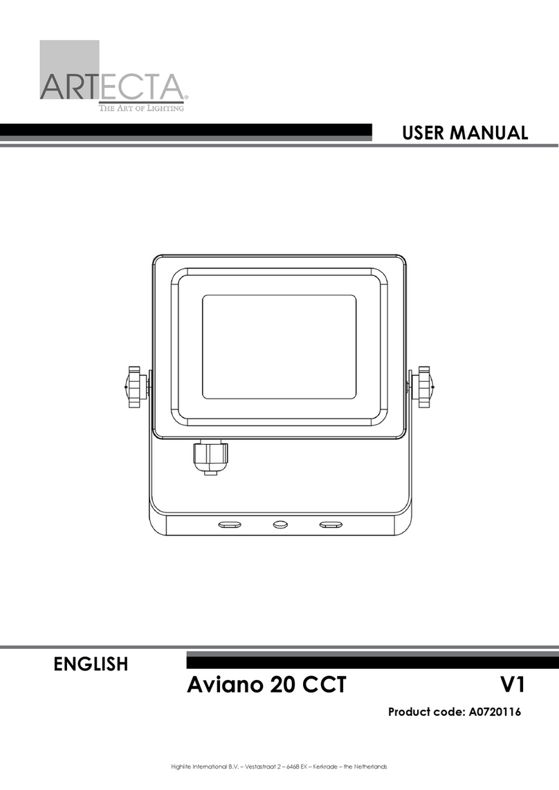 Artecta Aviano 20 CCT V1 User manual