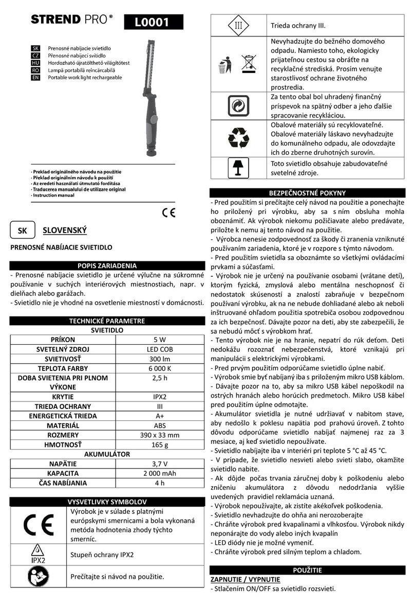 Strend Pro L0001 instruction manual
