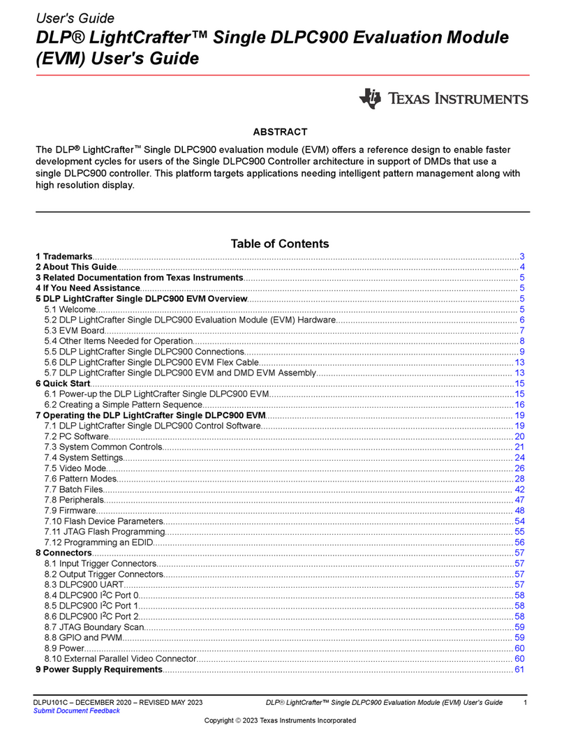 Texas Instruments DLPC900EVM User manual