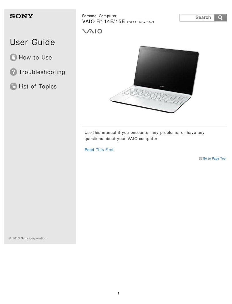Sony SVF1421 User manual