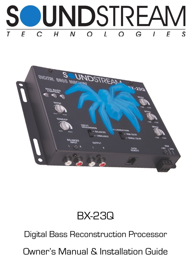 Soundstream BX-23Q Owner's manual & installation guide