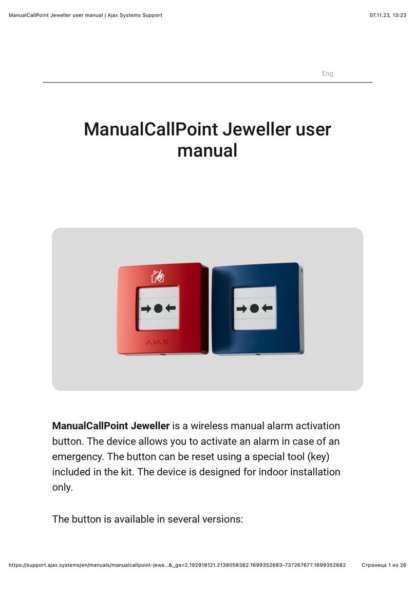 AJAX ManualCallPoint Jeweller user manual