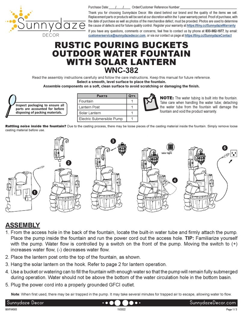 Sunnydaze Decor RUSTIC POURING BUCKETS manual Sunnydaze Decor RUSTIC POURING BUCKETS manual