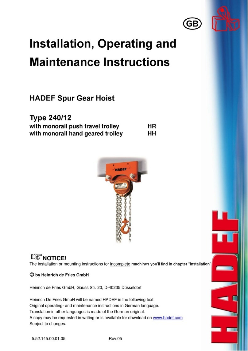 HADEF 240/12 User manual