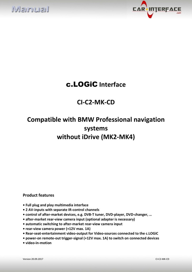 Car-Interface c.LOGiC CI-C2-MK-CD User manual Car-Interface c.LOGiC CI-C2-MK-CD User manual