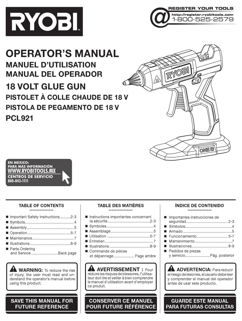Ryobi PCL921 Operator's manual