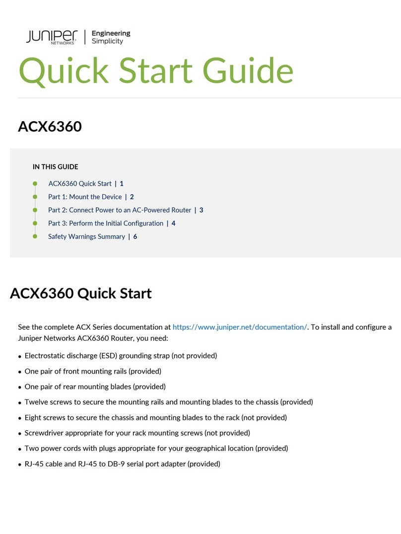 Juniper ACX Series User manual Juniper ACX Series User manual