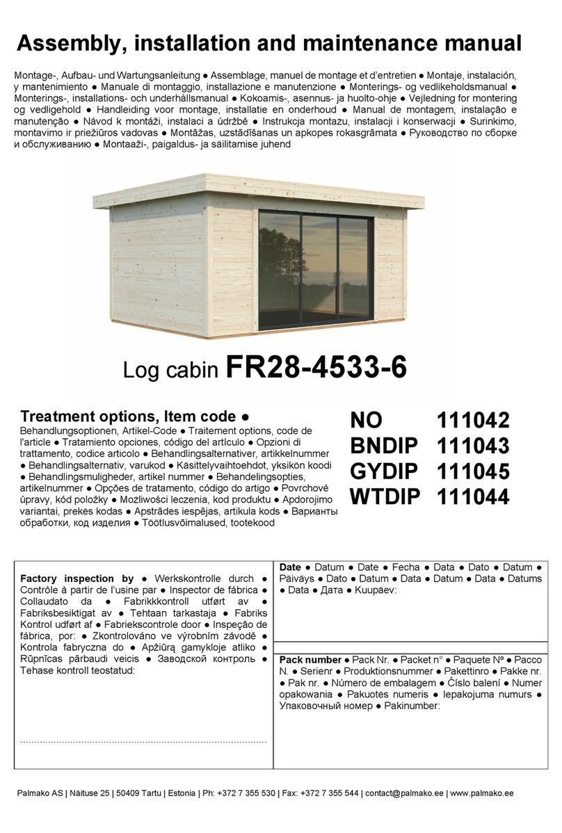 Palmako FR28-4533-6 Assembly, installation and maintenance manual