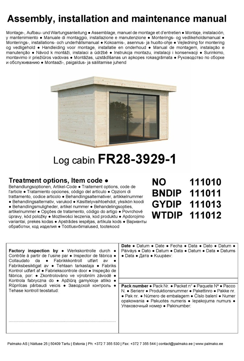 Palmako FR28-3929-1 Assembly, installation and maintenance manual Palmako FR28-3929-1 Assembly, installation and maintenance manual