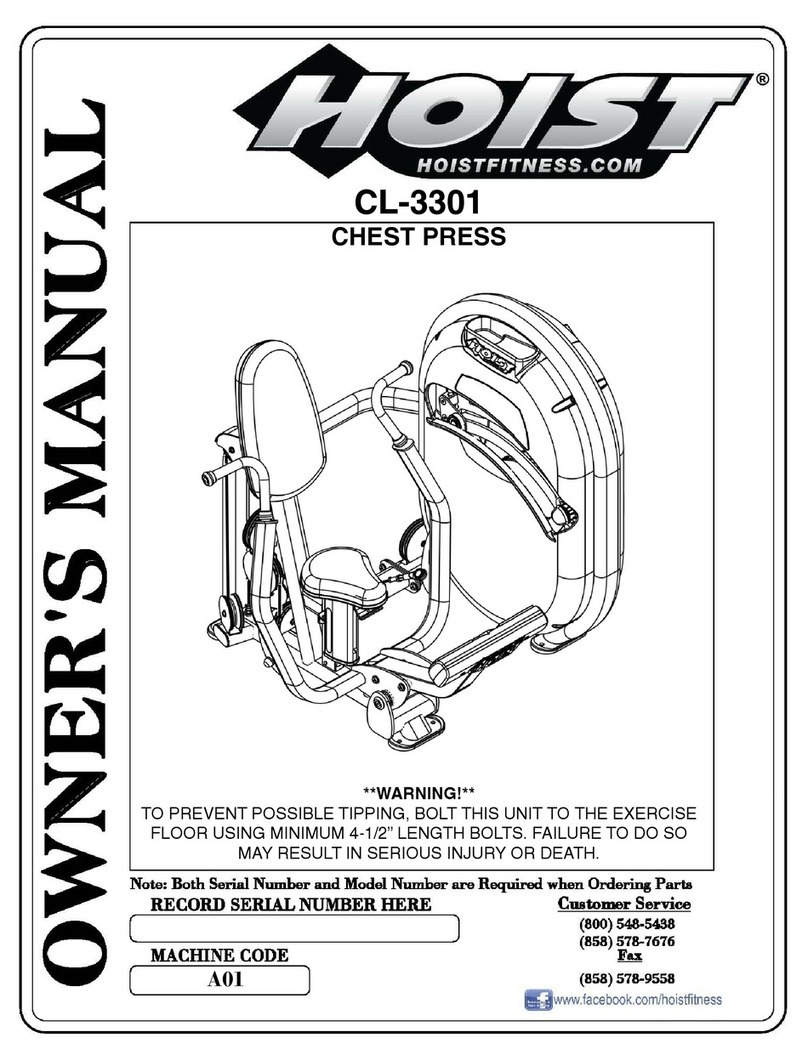 Hoist Fitness CL-3301 owner's manual