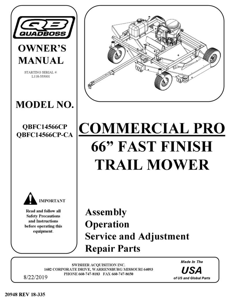 Swisher QUADBOSS COMMERCIAL PRO QBFC14566CP Use and care manual Swisher QUADBOSS COMMERCIAL PRO QBFC14566CP Use and care manual
