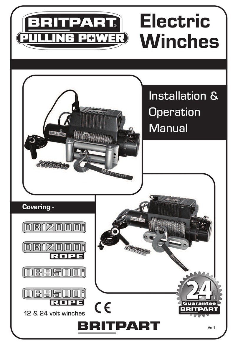 Britpart PULLING POWER DB12000i Installation & operation manual Britpart PULLING POWER DB12000i Installation & operation manual