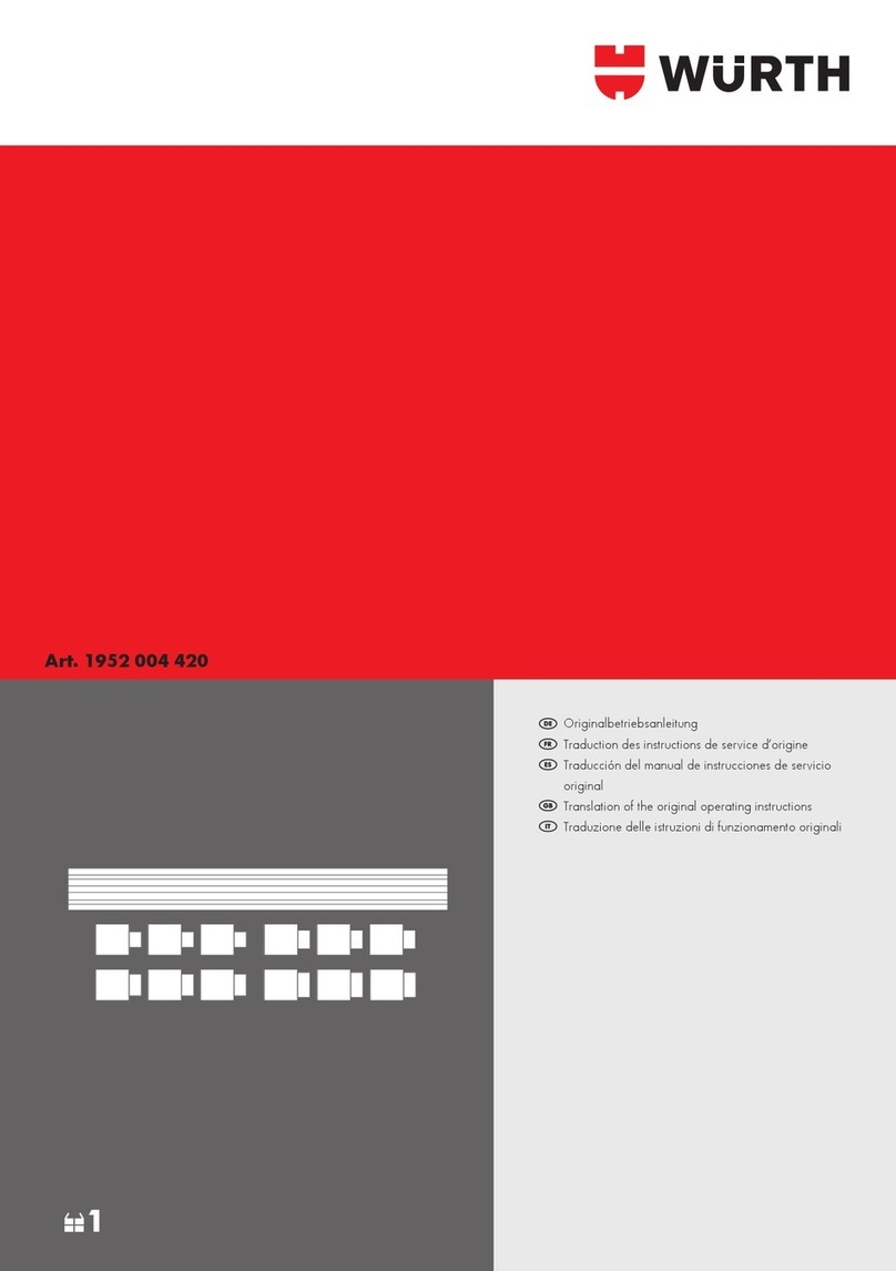 Würth 1952 004 420 Translation of the original operating instructions
