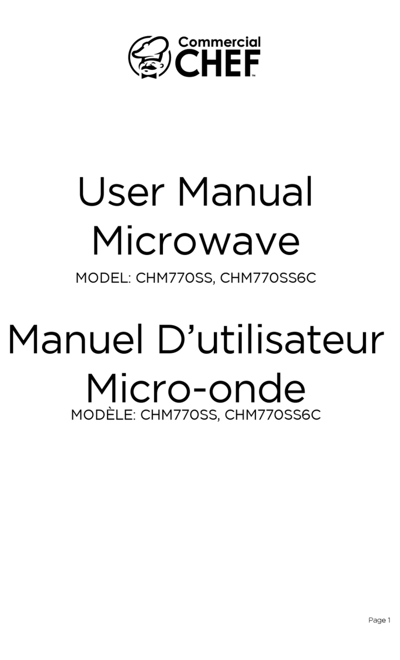 Commercial CHEF CHM770SS User manual Commercial CHEF CHM770SS User manual