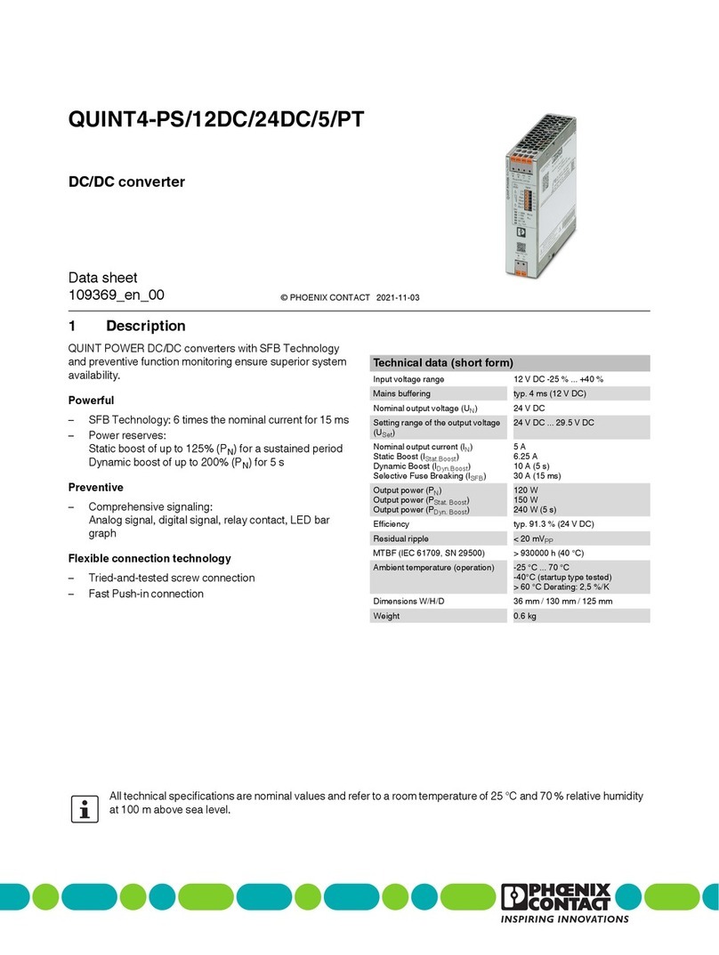 Phoenix Contact QUINT4-PS/12DC/24DC/5/PT User manual